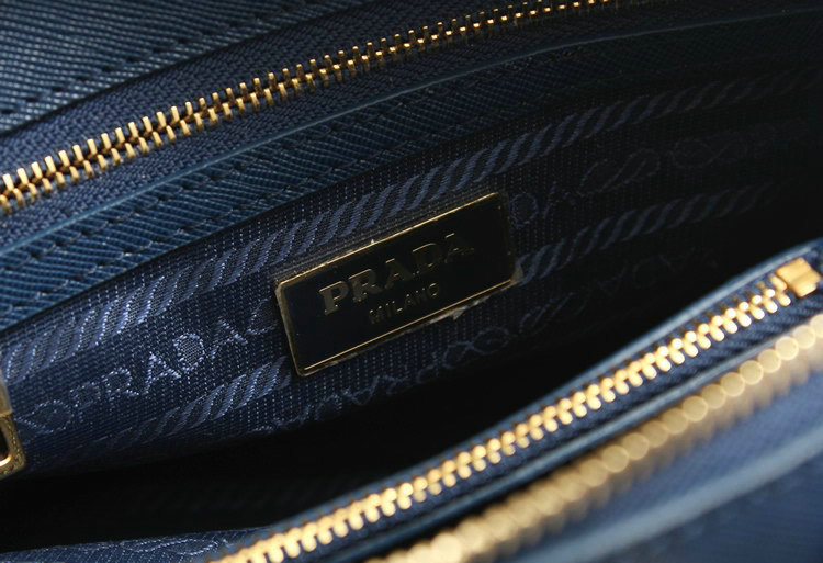 2014 Prada Saffiano Leather Small Two Handle Bag BL0838 royablue for sale - Click Image to Close